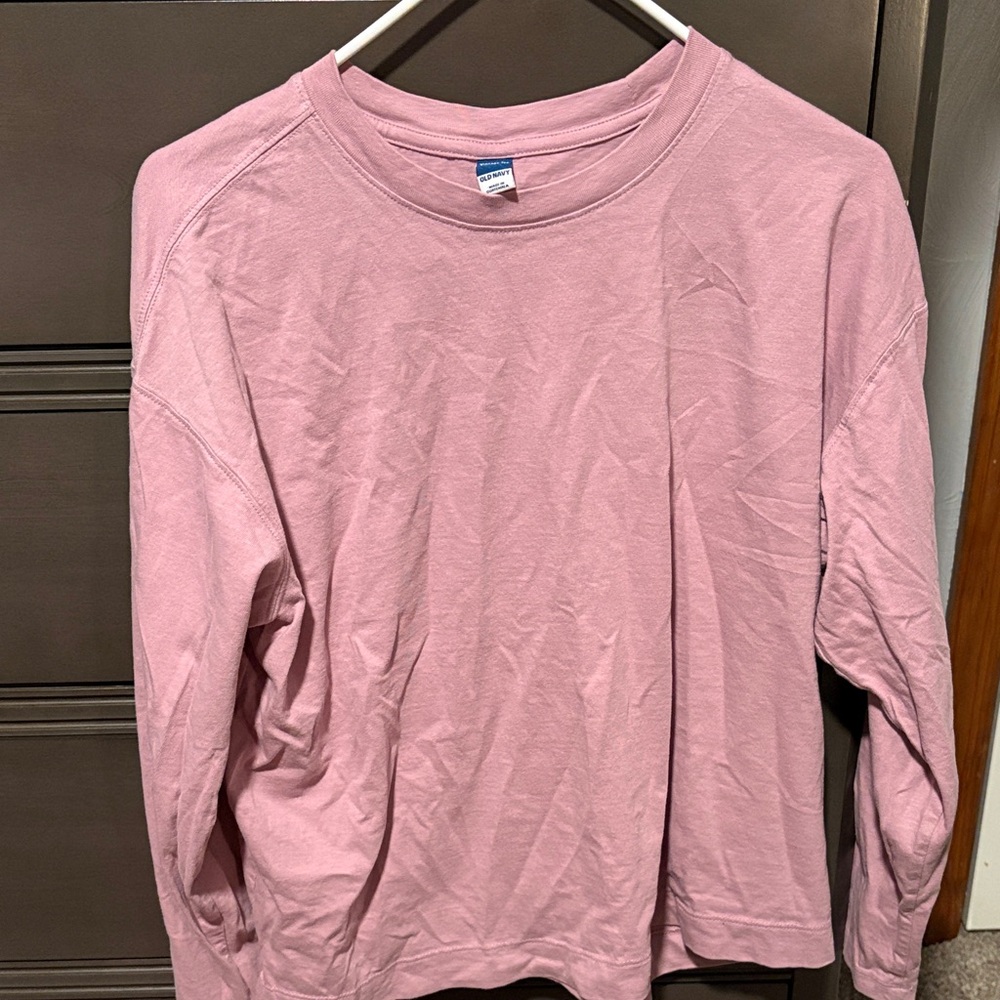 Old Navy Women's Pink Long Sleeve Tee